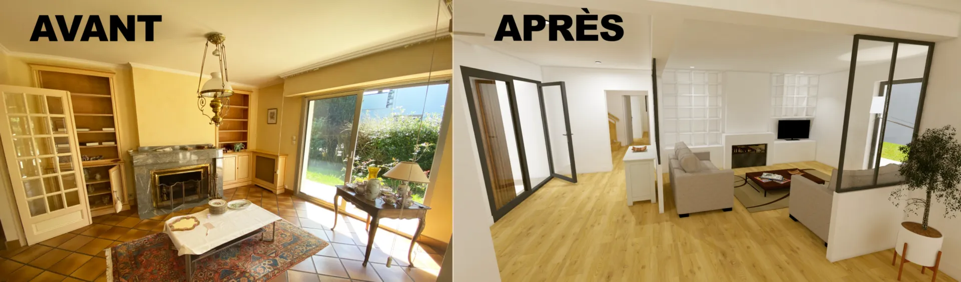 Avant/Après salon Anglet