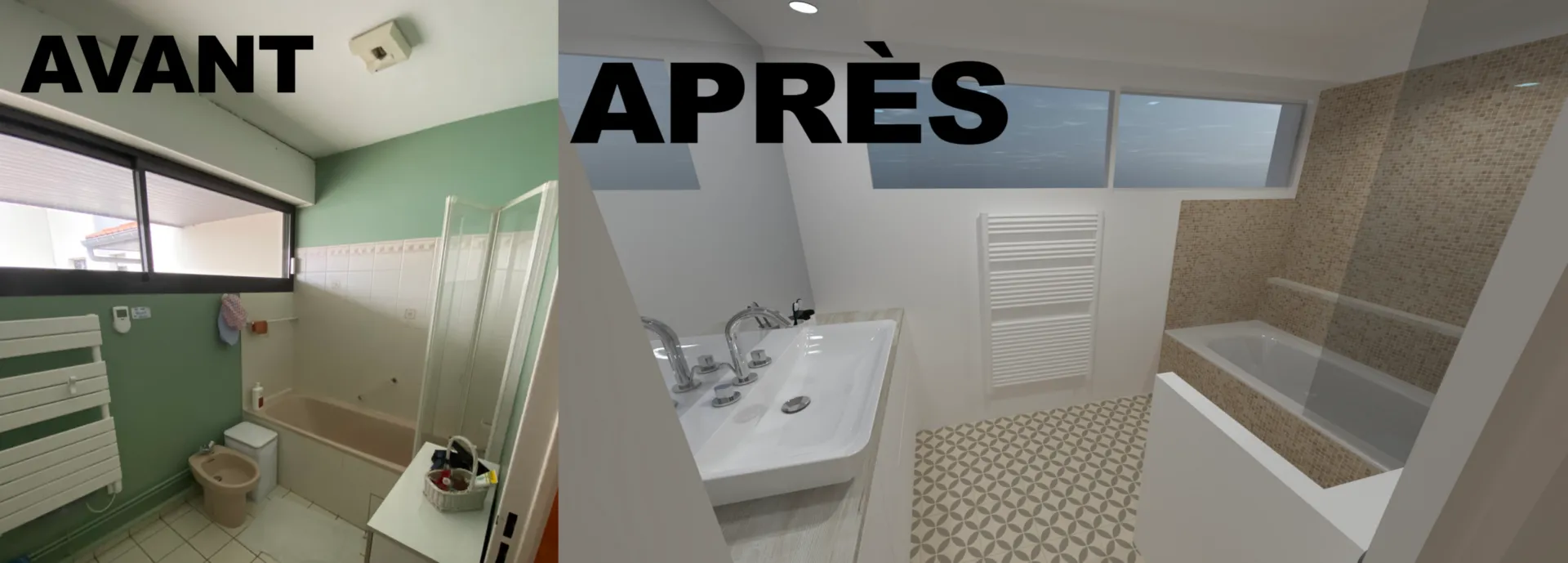 Avant/Après salle de bain Biarritz