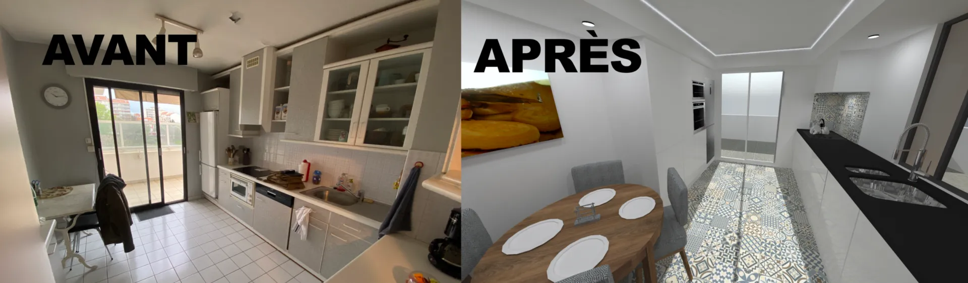 Avant/Après cuisine Biarritz