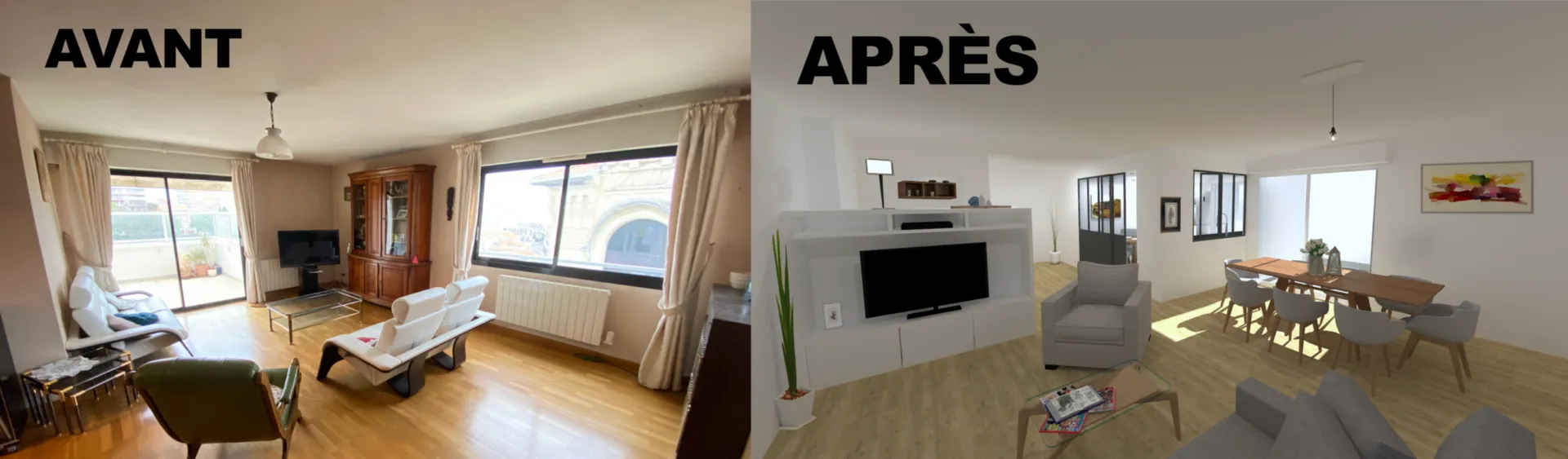 Avant/Après salon Biarritz