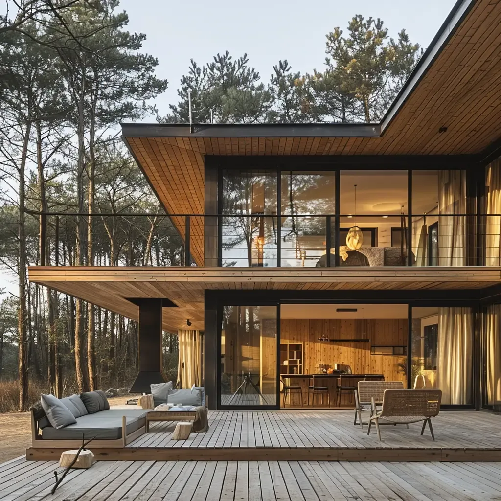 Maison en bois au Sud des Landes, Bureau d'Études Richard Nivet